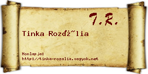 Tinka Rozália névjegykártya